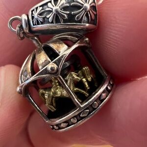 Sterling silver carousel charm